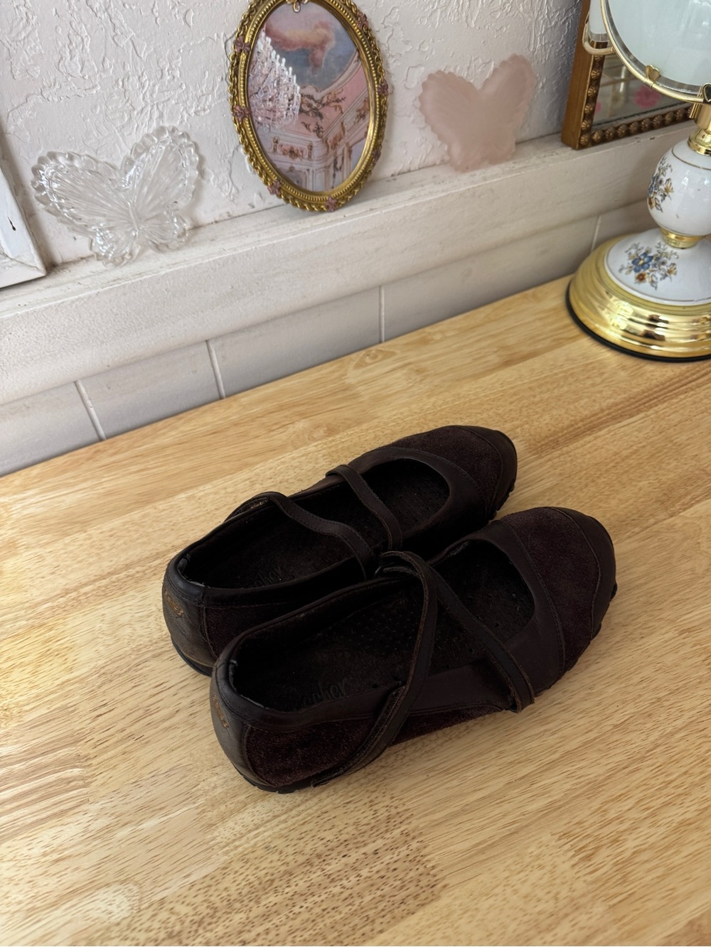 2000’s Skechers Brown Suede Leather Mary Jane Sneakers Size 7 Whimsy Indie Fall - Picture 4 of 12